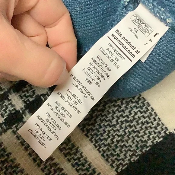 🔴 Patagonia kid’s powder town beanie ridge rise knit fresh teal - Picture 8 of 8